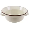 Tallerkener & Bordservicer>Retro beige emaljeret køkkenskål i stål BRUN 26cm 2,5L ORION 720261