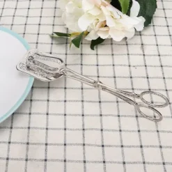 Retro brødtang i zinklegering, bagemaskine, køkkenredskab, firkantet hoved, sølv New