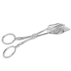 Retro brødtang i zinklegering, bagemaskine, køkkenredskab, firkantet hoved, sølv New