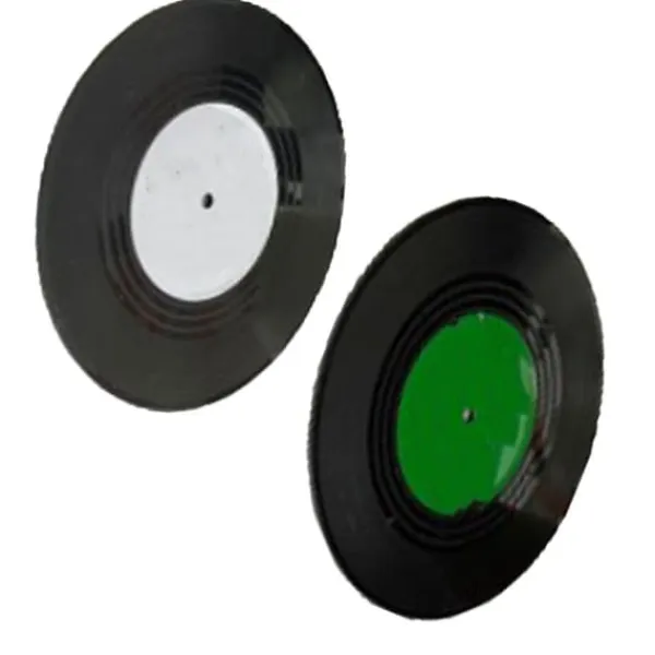 Bordskånere Til Glas>Retro Funny Recordings Disk Coasters til Drink Bars Kaffe