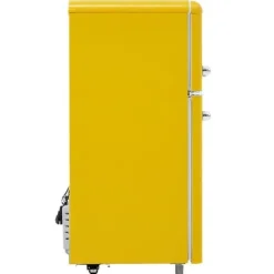 Retro Køleskab, Dobbeltdør, 72L køleskab, 21L fryser, 120 kWh/år, LED-lys, Flerfarvet, Energiklasse E Outlet
