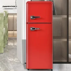 Retro-Køleskab, Køle-/fryseskab, 105,5 cm, 92L, 28L fryser, 116 kWh/år