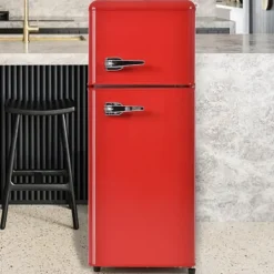 Retro-Køleskab, Køle-/fryseskab, 105,5 cm, 92L, 28L fryser, 116 kWh/år Discount