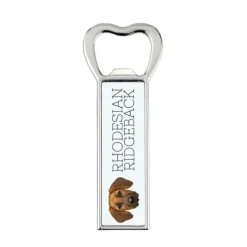 Cocktailshakers & Drinkudstyr>Rhodesian Ridgeback, afrikansk løvehund - flaskeåbner med foto og inskription til Art-Dog øl