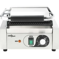 Rillede paninigrill i rustfrit stål - 1800 W | Størrelse: 31x30,5x20 cm Best