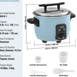 Riskoger, 10 L, 48x39x33 cm, Non-stick, Kommerciel New