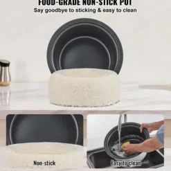 Riskoger, 10 L, 48x39x33 cm, Non-stick, Kommerciel New