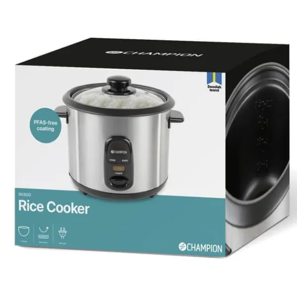 Champion Riskomfur Keramik 1,5L 500W RK500 Rustfri Discount