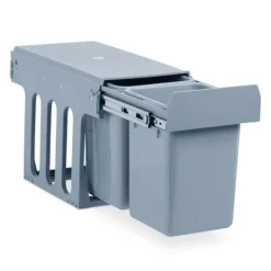 Robust indbygget køkkenaffaldsspand 2x 8 liter Outlet