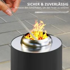 Rootz Fire Bowl - Pejs - Brandskaller - Røgfri forbrænding - Rustfrit stål - Ø16X25CM Best