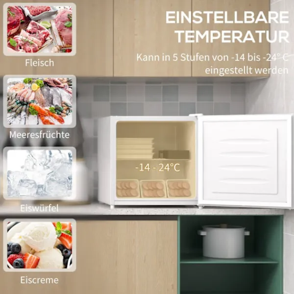 Rootz Mini -Cupboard fryser - kompakt fryser - bærbar køler - 35L kapacitet - 47 cm x 44,2 cm x 48,8 cm Best
