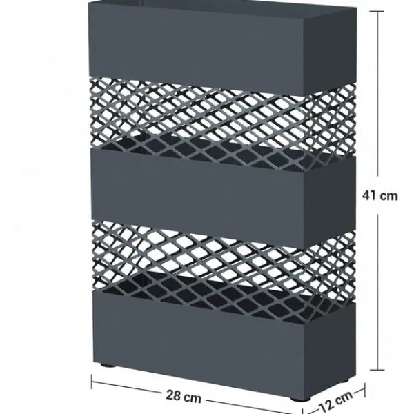 Opbevaringskroge & Hylder>Rootz Paraplystativ - Vandopsamler - Paraplyholder - 28 x 12 x 41 cm - Metal - Antracit
