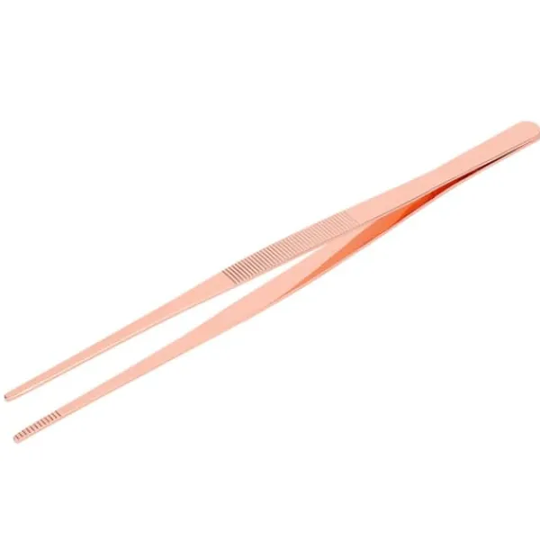 Rose Gold Rustfrit Stål Køkkenpincet Madklemme - Tandstikker Madlavningsværktøj til Hjemmebrug Sale