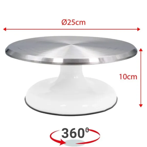 Serveringsfad & Skåle>Roterende kagefod til kager, cupcakes, 25 cm BRUNBESTE BB-3614