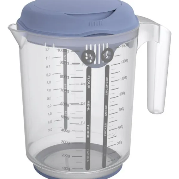 Rotho Fresh blandekop med stænkbeskyttelse 1,5L Horizon Blue Discount
