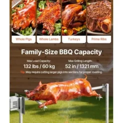 Rotisserigrill, 174x53.5x86 cm, rustfrit stål Best