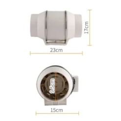 Ventilatorer>Rørvifte, høj luftstrøm, stille drift,HF-100P