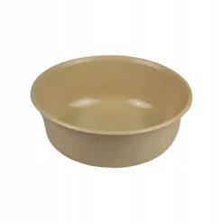 Rund plastikskål 1,2 l beige Clearance