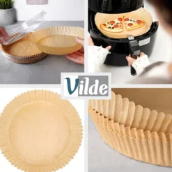 Rundt papirindlæg til airfryer 19 cm 200 stk. Sale