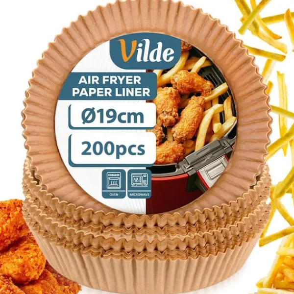 Rundt papirindlæg til airfryer 19 cm 200 stk. Sale