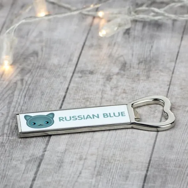Cocktailshakers & Drinkudstyr>Russisk blå kat - åbner med grafik og Art-Dog-mærket inskription