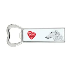 Cocktailshakers & Drinkudstyr>Russisk Borzoi, Borzoi, Barzoi - flaskeåbner med en hund, personlig køleskabsåbner, unik gave til en mand fra Art-Dog