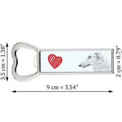 Cocktailshakers & Drinkudstyr>Russisk Borzoi, Borzoi, Barzoi - flaskeåbner med en hund, personlig køleskabsåbner, unik gave til en mand fra Art-Dog