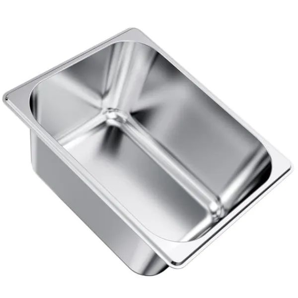 Madopvarmere>Rustfri Dampbakker, 1/2 Størrelse x 148mm, Bord-Dampbakker til Hotel, Anti-Jam, Genanvendelig Cateringopbevaring, 2-pak