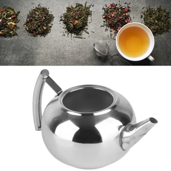 Rustfri Stål Tekande Giftfri Tekande Kedel med Filter til Brygning af Løse Teblade og Tebreve (1,5L) Hot