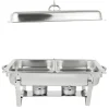 Rustfrit Stål Chafing Dish, To-Kompartments Design, 4,5L Kapacitet,To-rum
