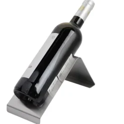 Rustfrit stål enkelt vinflaskeholder display Hot