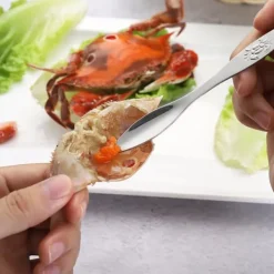 Rustfrit Stål Fiskeredskaber Krabbegaffel Ske Krabbenål Multifunktionel Kødske Discount