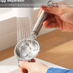 Rustfrit Stål Æggebægseparator Filter Æggehvider og Blommer Si Divider Køkkengadgetværktøj New