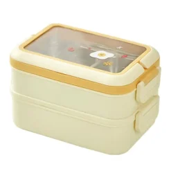 Beholdere Til Mad & Drikkevarer>Rustfrit stål isoleret madkasse Flere rum Moderigtigt sikkert rustfrit stål Bento Box til studerende Børnecreme