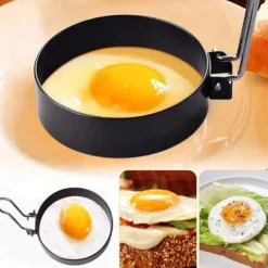 Rustfrit stål non-stick ægformningsringe - sæt med 2, køkkenredskaber Online