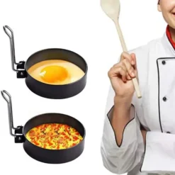 Rustfrit stål non-stick ægformningsringe - sæt med 2, køkkenredskaber Online