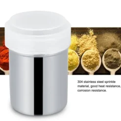 Rustfrit Stål Pulver Shaker Kakao Sukker Kaffe Peber Krydderi (Konkav S) Sale