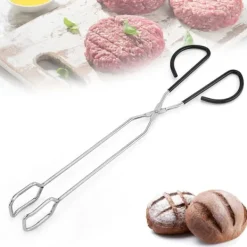 Rustfrit Stål Saks Tang Mad Kød Saks Køkken Mad Bagning Brød Klemme Grill Grilltang Outlet