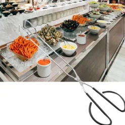 Rustfrit Stål Saks Tang Mad Kød Saks Køkken Mad Bagning Brød Klemme Grill Grilltang Outlet