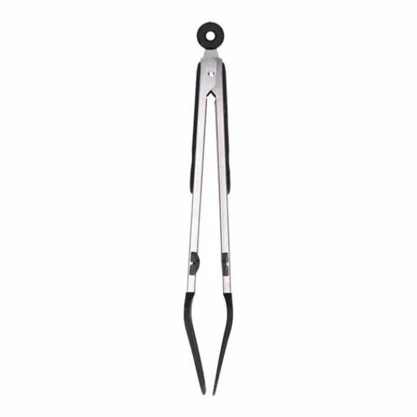 Køkkentænger>Rustfrit Stål Silikone Madspatel Klemme Mad Grill Steak Tongs Bageværktøj til Hjemmegrill 12in Sort Beslag