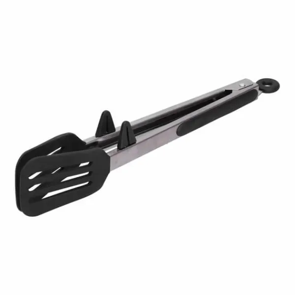 Køkkentænger>Rustfrit Stål Silikone Madspatel Klemme Mad Grill Steak Tongs Bageværktøj til Hjemmegrill 12in Sort Beslag