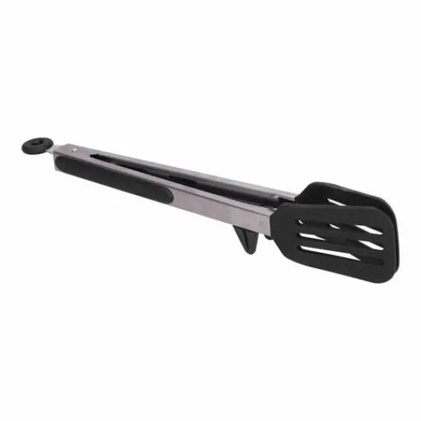 Køkkentænger>Rustfrit Stål Silikone Madspatel Klemme Mad Grill Steak Tongs Bageværktøj til Hjemmegrill 12in Sort Beslag
