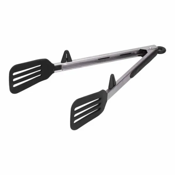 Køkkentænger>Rustfrit Stål Silikone Madspatel Klemme Mad Grill Steak Tongs Bageværktøj til Hjemmegrill 12in Sort Beslag