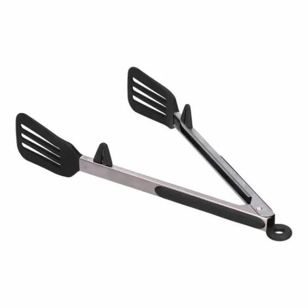 Køkkentænger>Rustfrit Stål Silikone Madspatel Klemme Mad Grill Steak Tongs Bageværktøj til Hjemmegrill 12in Sort Beslag