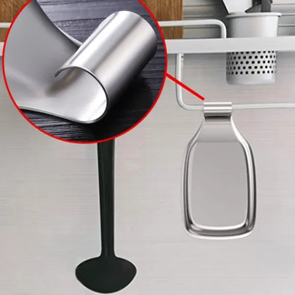 Skeholder>Rustfrit Stål Skeholder Komfur Skeholder til Køkken Spatel Øsebørste Køkkenredskaber