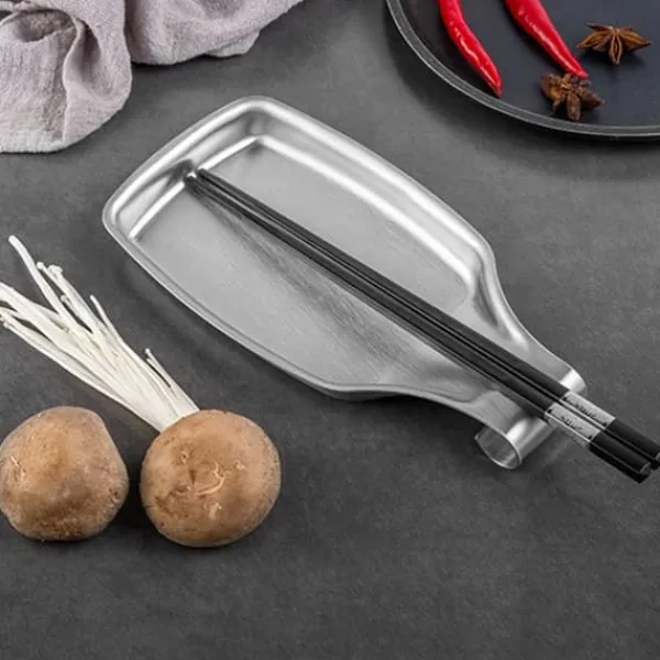 Skeholder>Rustfrit Stål Skeholder Komfur Skeholder til Køkken Spatel Øsebørste Køkkenredskaber