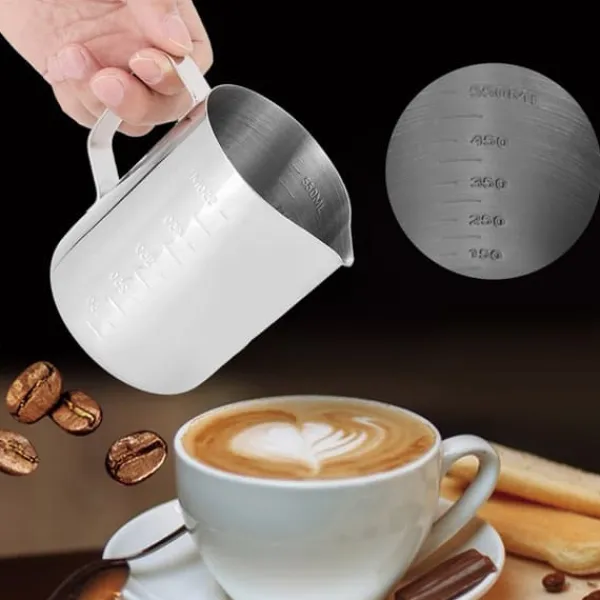 Kaffemaskiner Til God Kaffe>Rustfrit Stål Skummer Cappuccino Mælkekande Mælkeskumkande Latte Art