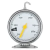 Køkkentermometre>Rustfrit Stål Stor Ovntermometer med Krog Køkken Madlavning Måleværktøj 50-280 ℃