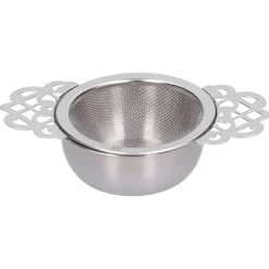 Tefiltre>Rustfrit Stål Tesi Løse Blade Te Infuser Filter Dobbelt Øre Køkken GadgetSølv