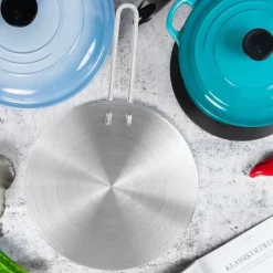 Portable Komfurer>Rustfrit stål varmespreder induktionspladekonverter - 22cm